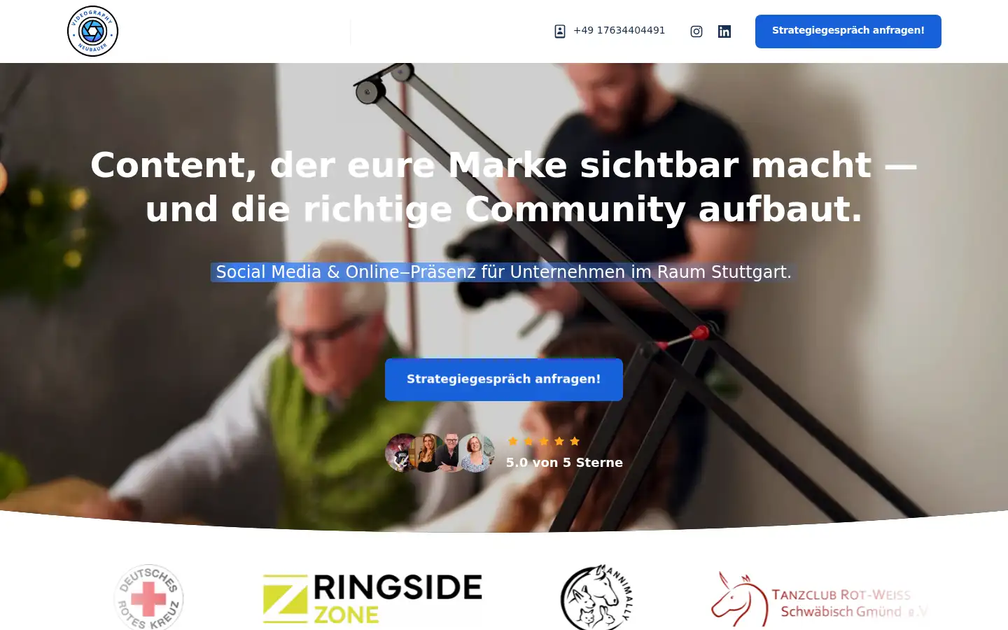 Screenshot of neubauervideography.de