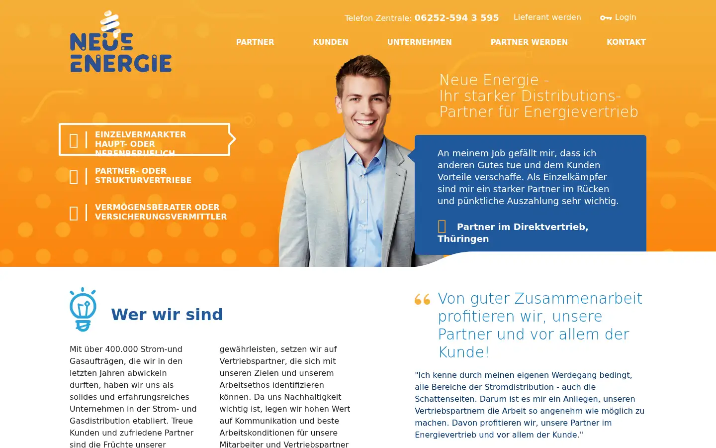 Screenshot of neue-energie.de