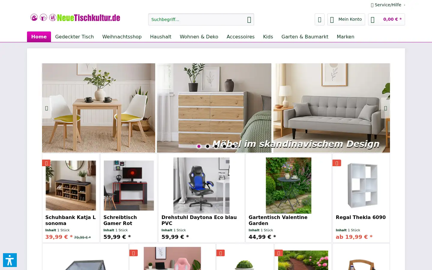Screenshot of neuetischkultur.de