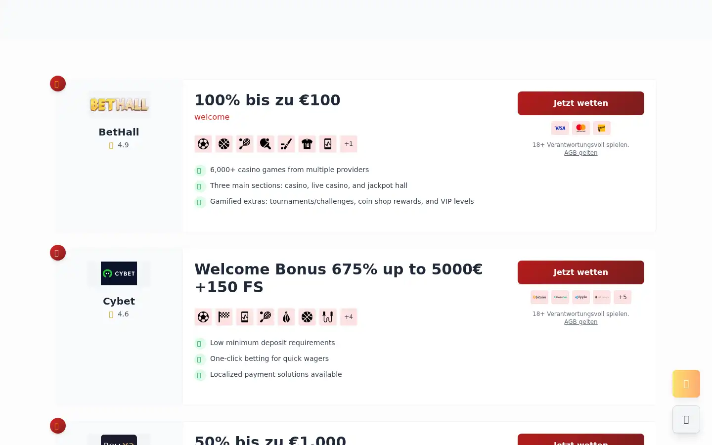 Screenshot of neuewettanbieteros.org