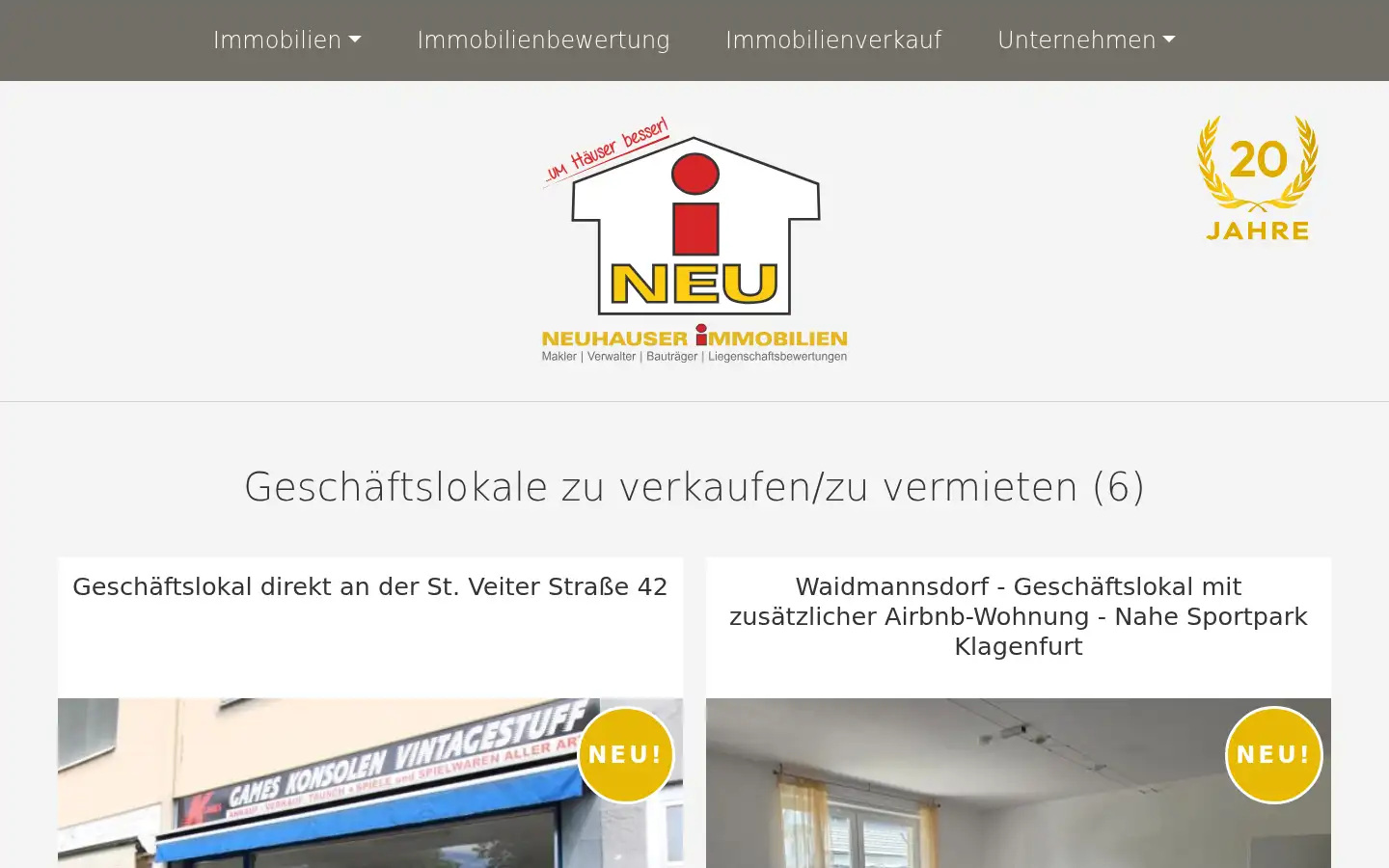Screenshot of neuhauser-immobilien.at