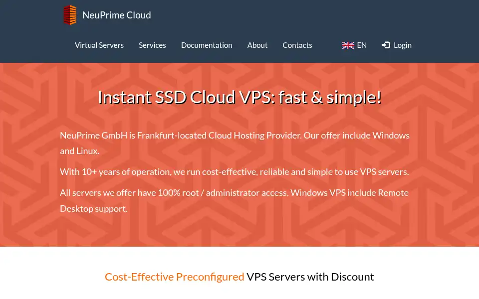 Screenshot of neuprime.com