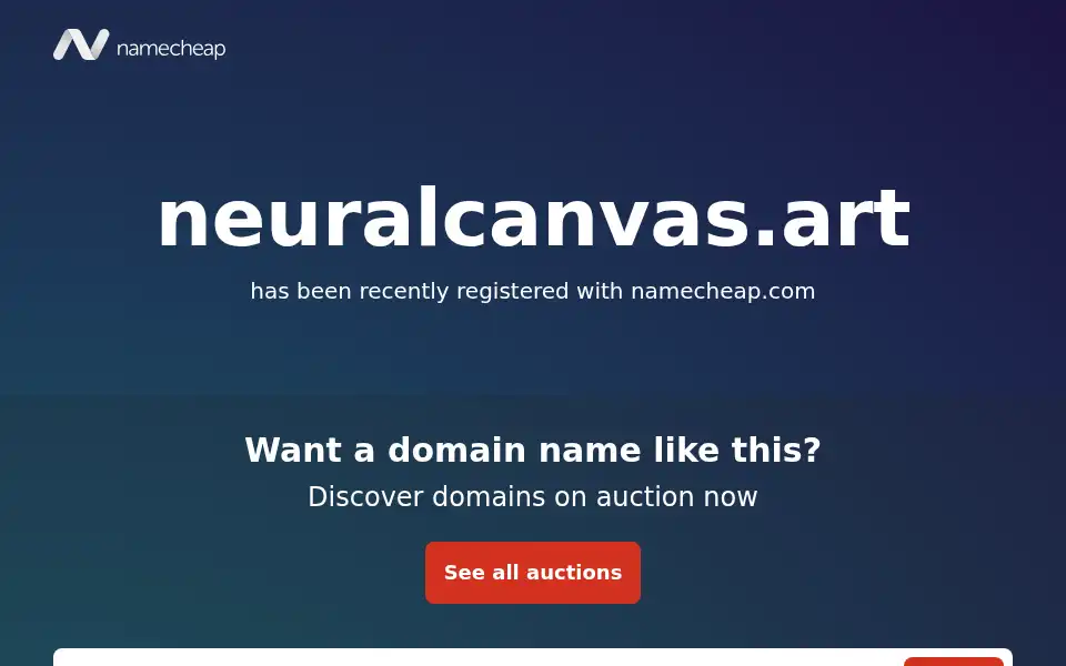 Screenshot of neuralcanvas.art