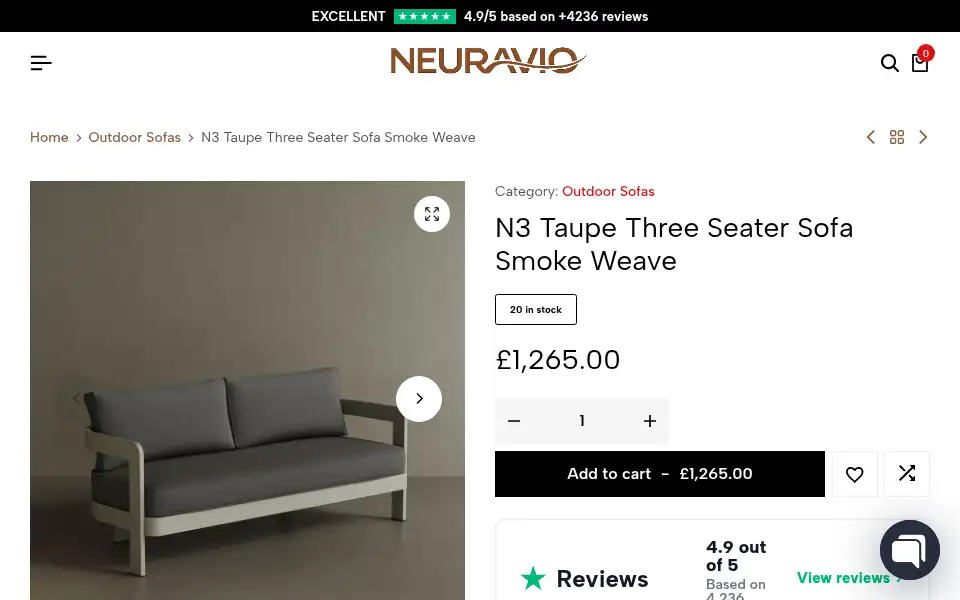 Screenshot of neuravio.co.uk