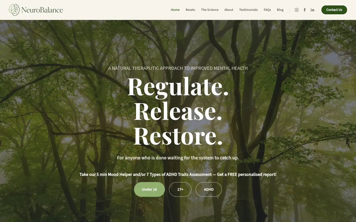 Screenshot of neurobalance.uk