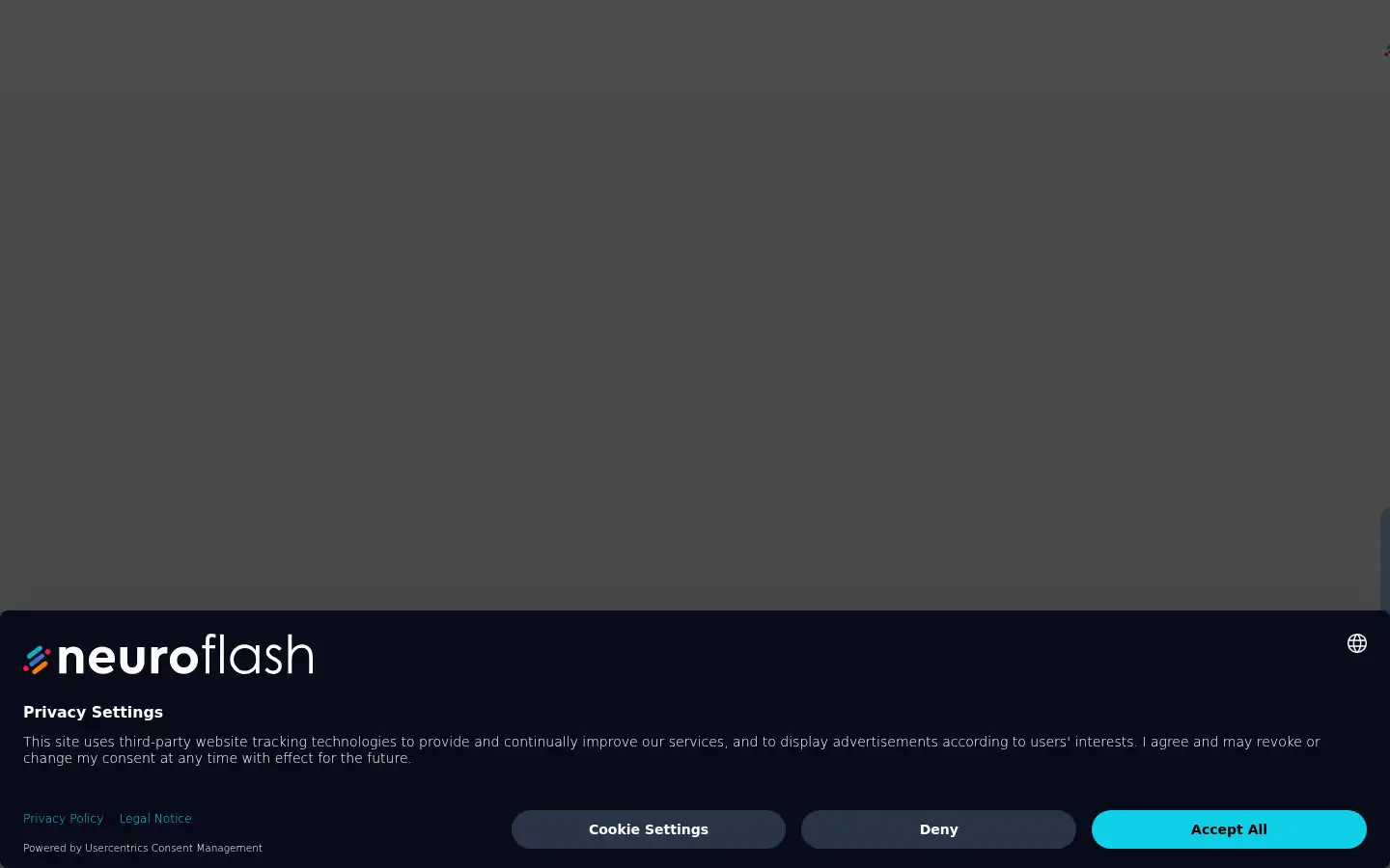 Screenshot of neuroflash.com
