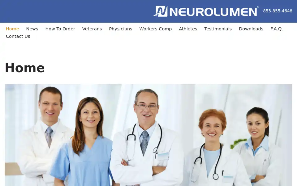 Screenshot of neurolumen.com