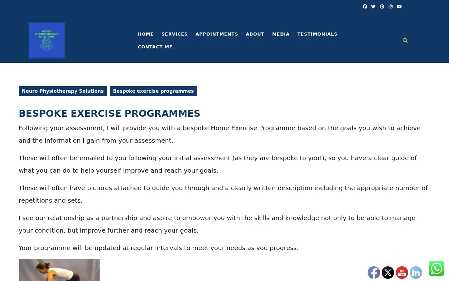 Screenshot of neurophysiotherapysolutions.com
