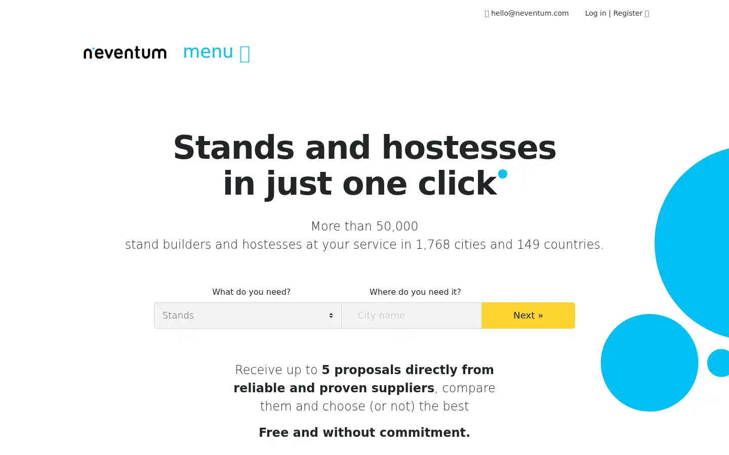 Screenshot of neventum.com