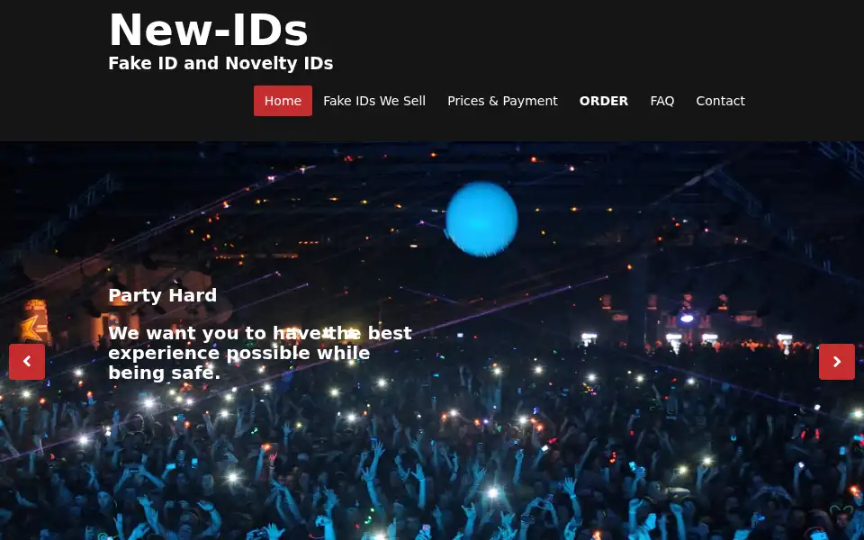 Screenshot of new-ids.com
