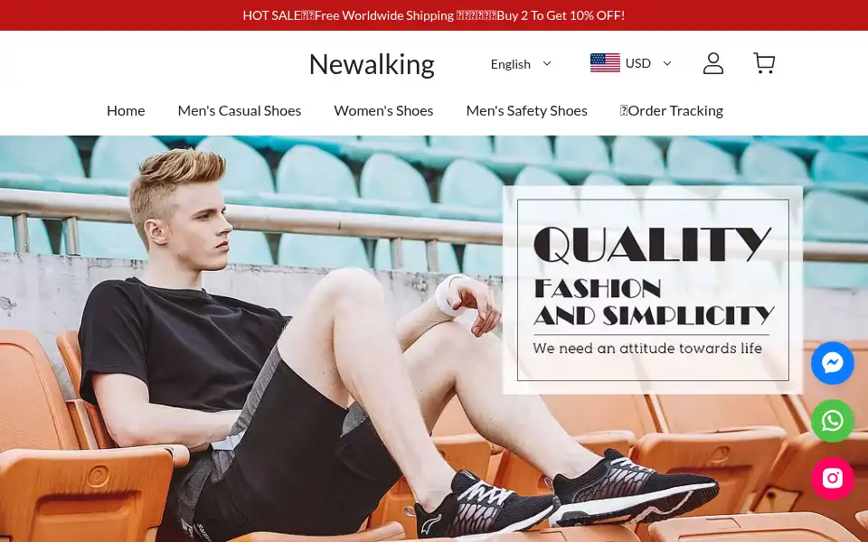 Screenshot of newalking.com