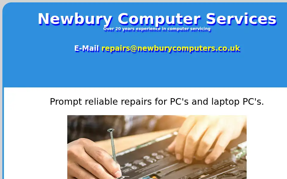 Screenshot of newburycomputers.co.uk