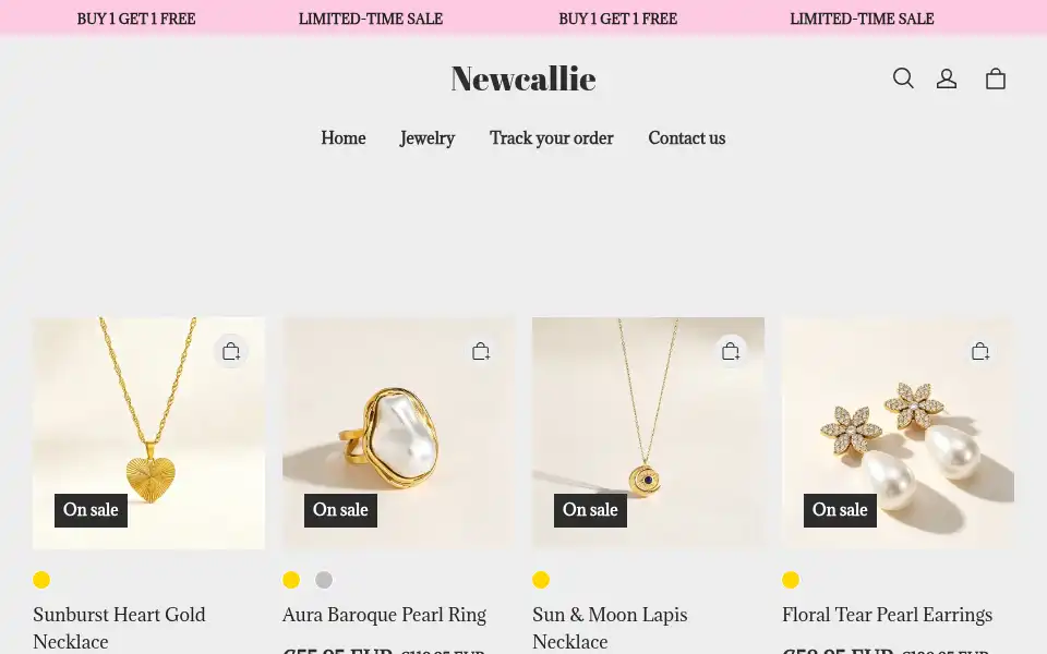 Screenshot of newcallie.com