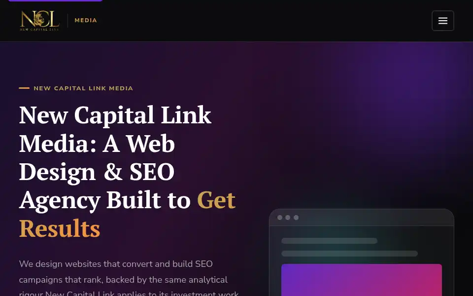 Screenshot of newcapitallinkmedia.co.uk