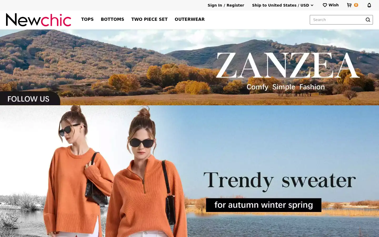 Screenshot of newchic.com