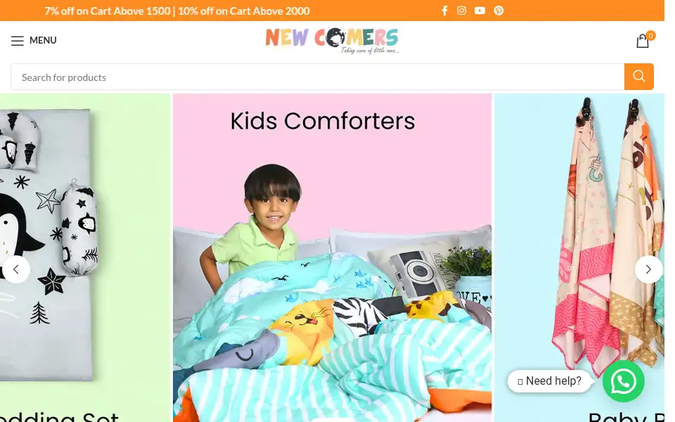 Screenshot of newcomers.in