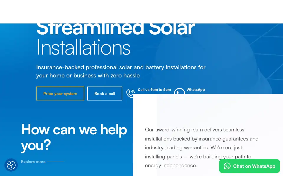 Screenshot of newdawnsolar.co.uk