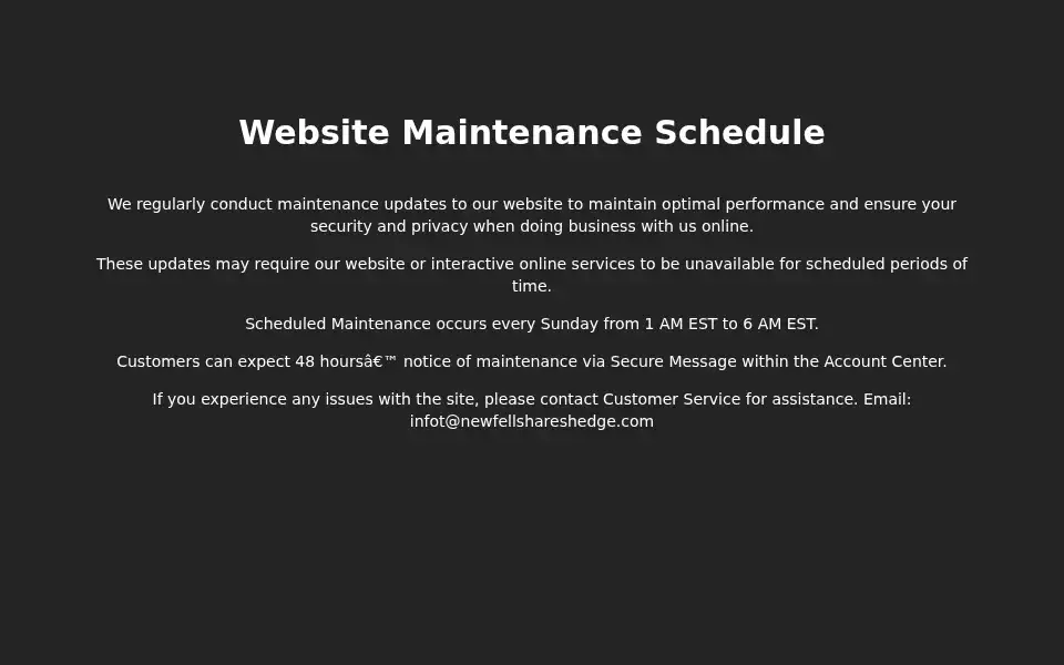 Screenshot of newfellshareshedge.com