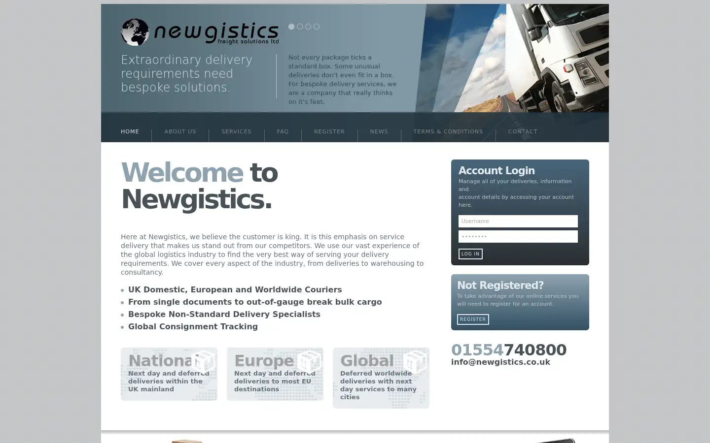 Screenshot of newgistics.co.uk