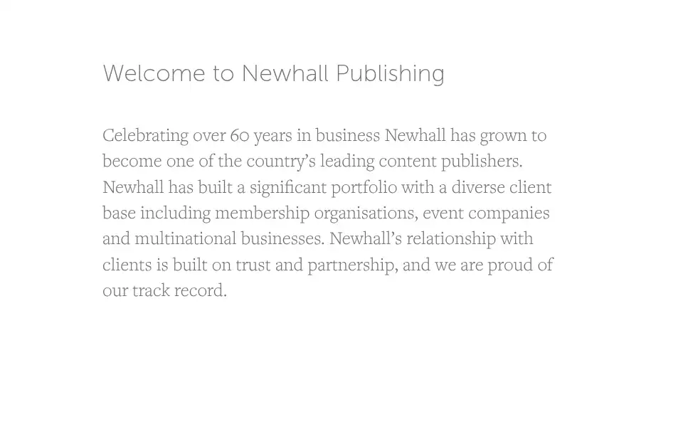 Screenshot of newhallpublishing.com