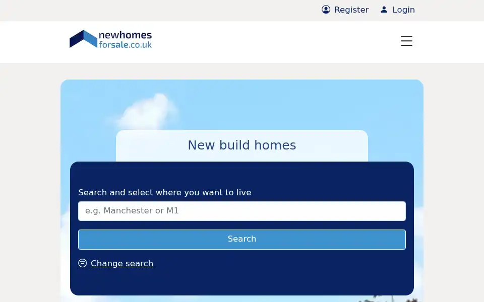 Screenshot of newhomesforsale.co.uk