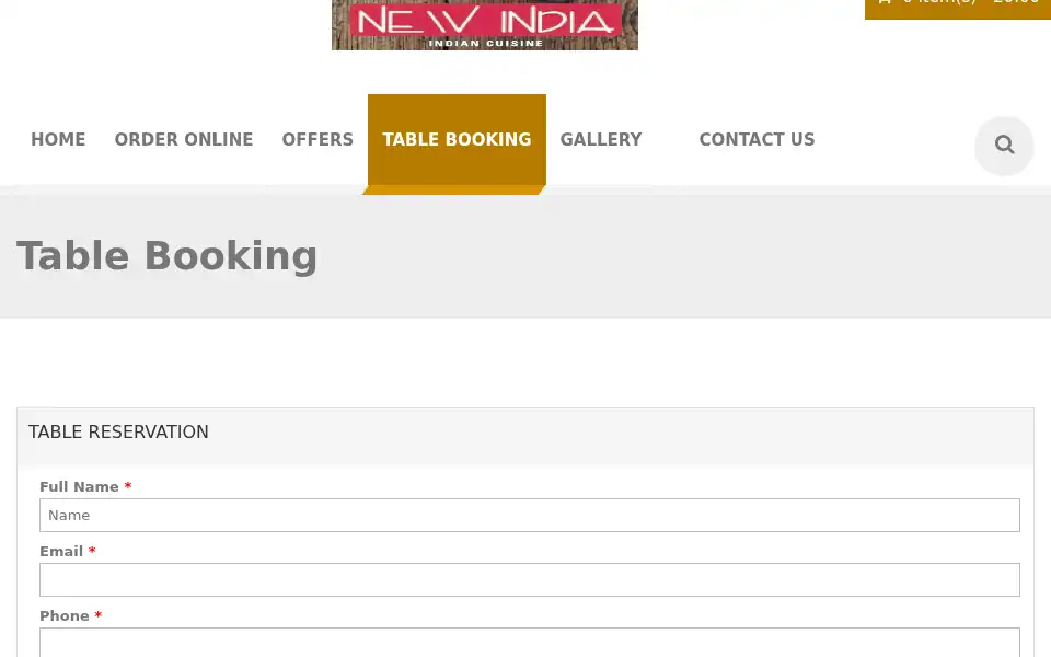 Screenshot of newindiabromley.co.uk
