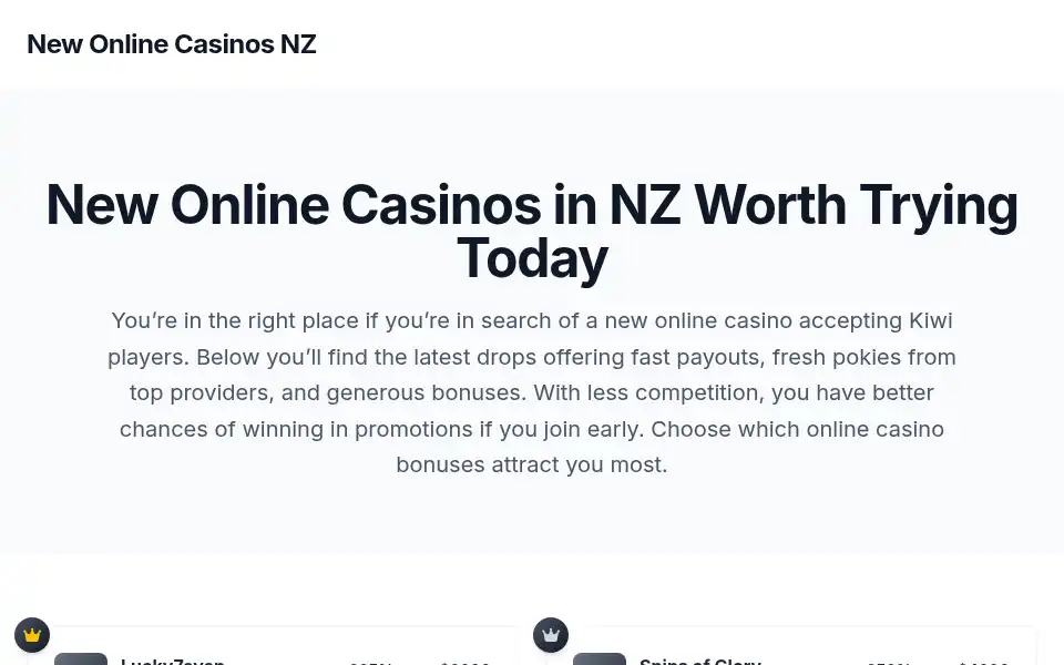 Screenshot of newonlinecasino-nz.org