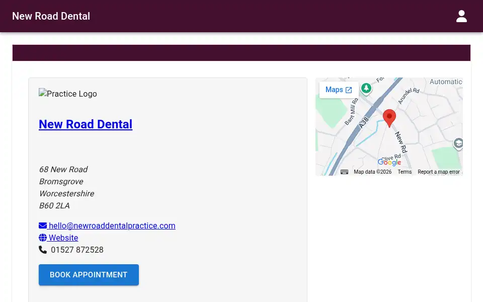 Screenshot of newroaddentalpractice.com