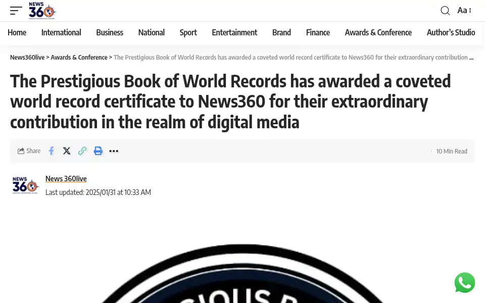 Screenshot of news360live.in