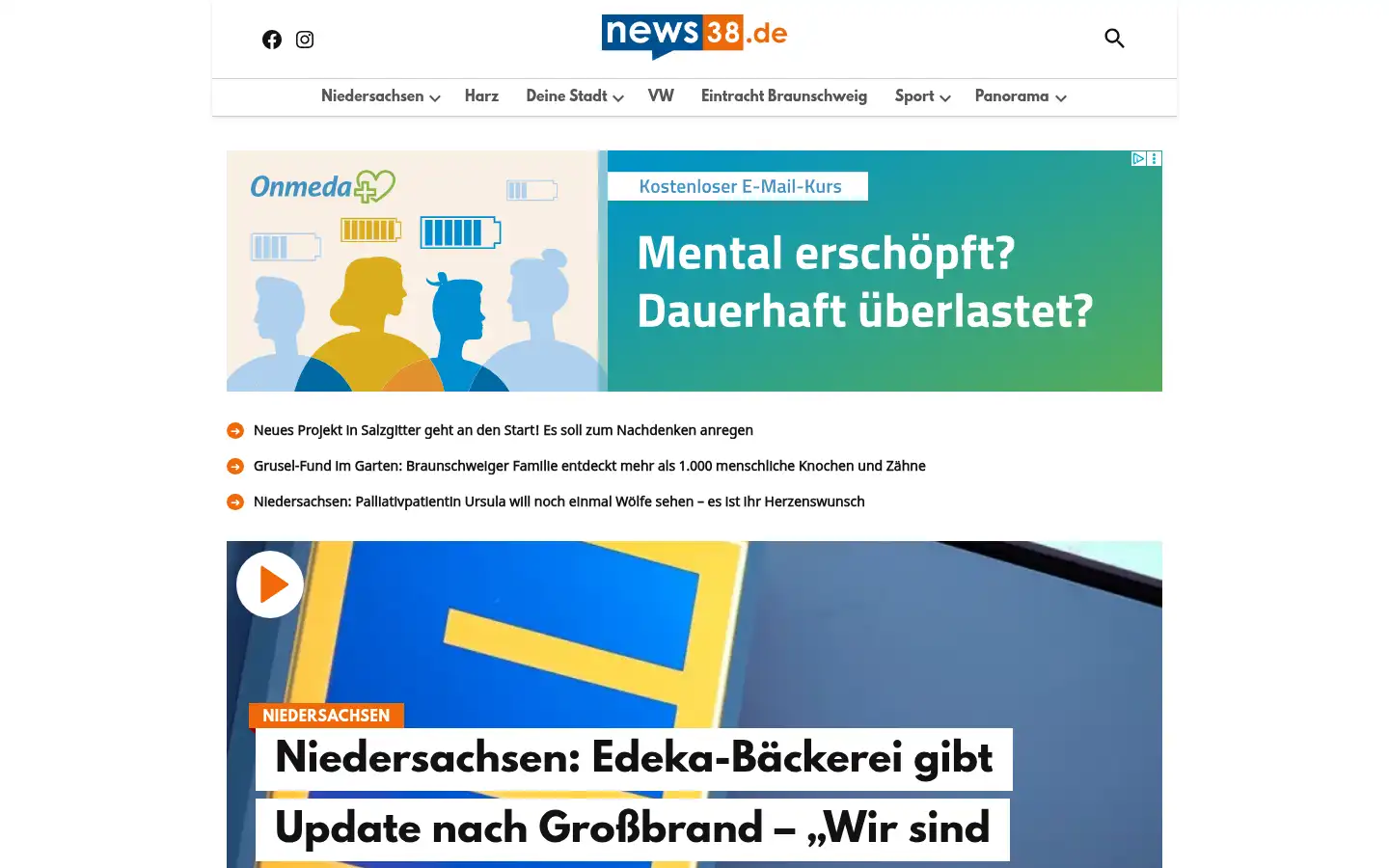 Screenshot of news38.de