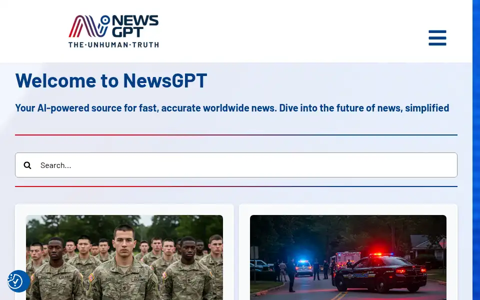 Screenshot of newsgpt.ai