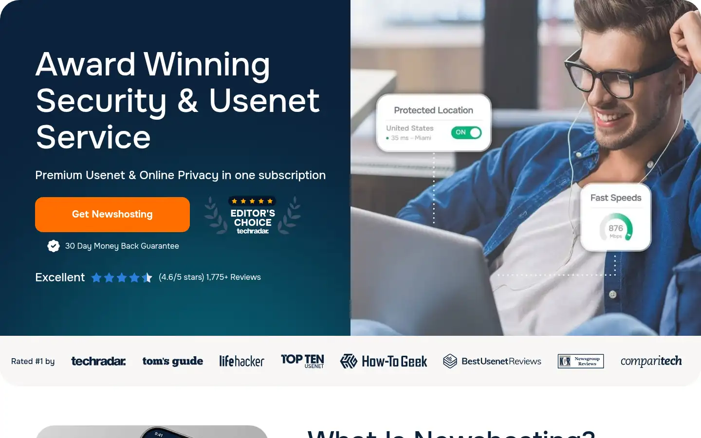 Screenshot of newshosting.com