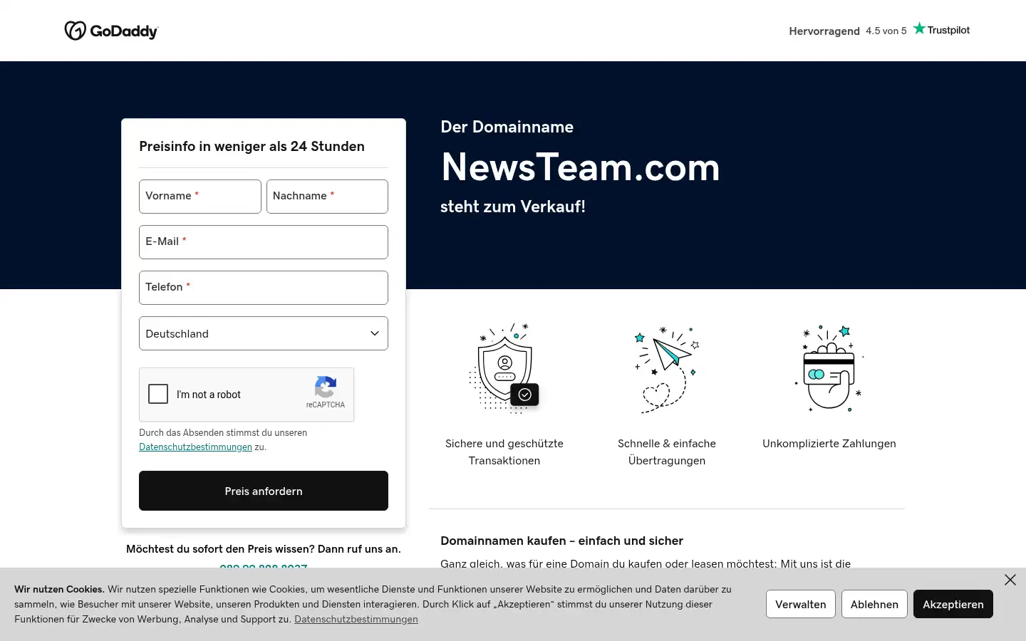 Screenshot of newsteam.com