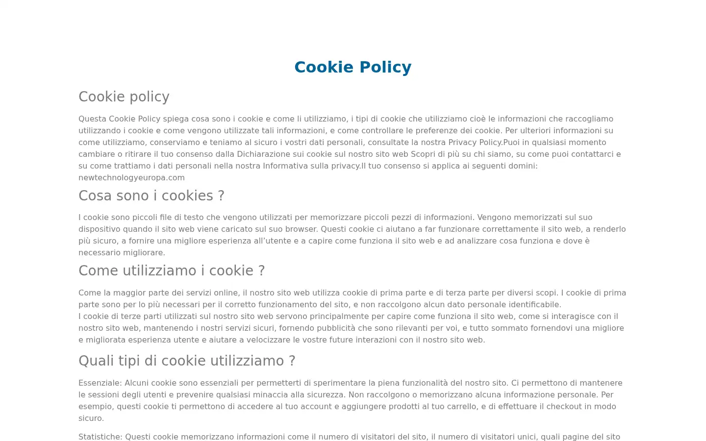 Screenshot of newtechnologyeuropa.com