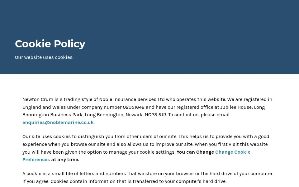 Screenshot of newtoncrum.com