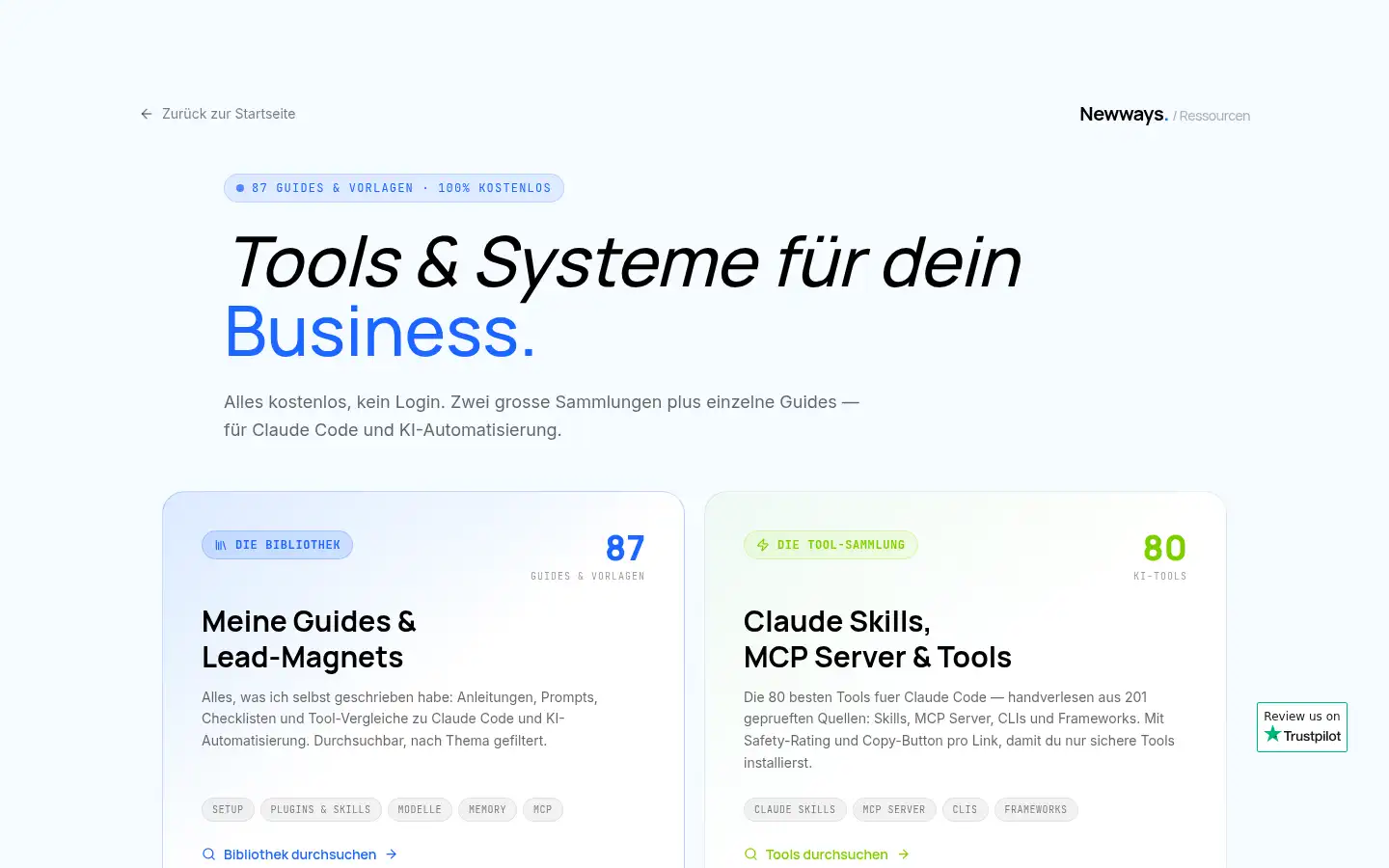 Screenshot of newways.ai