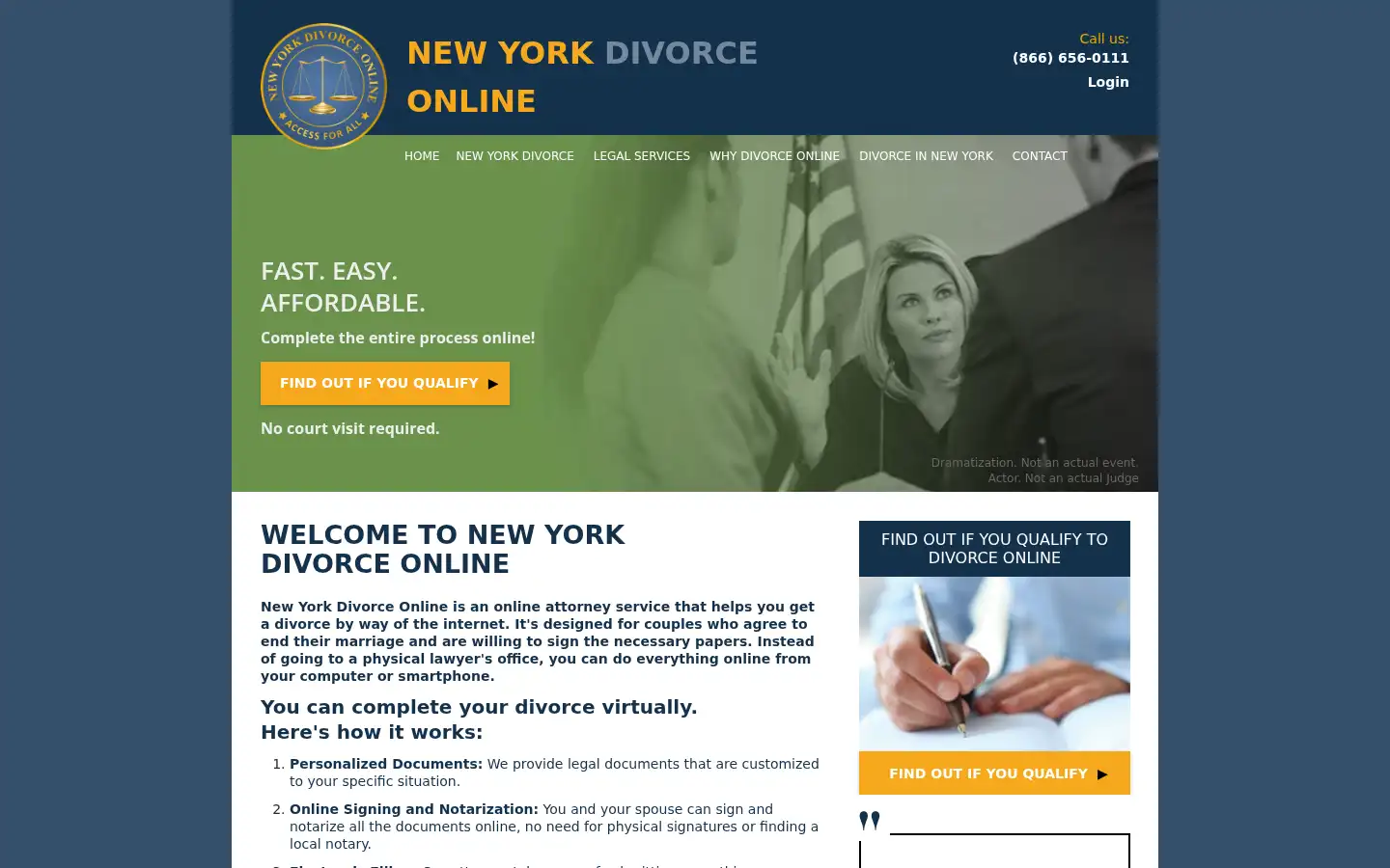 Screenshot of newyorkdivorceonline.com