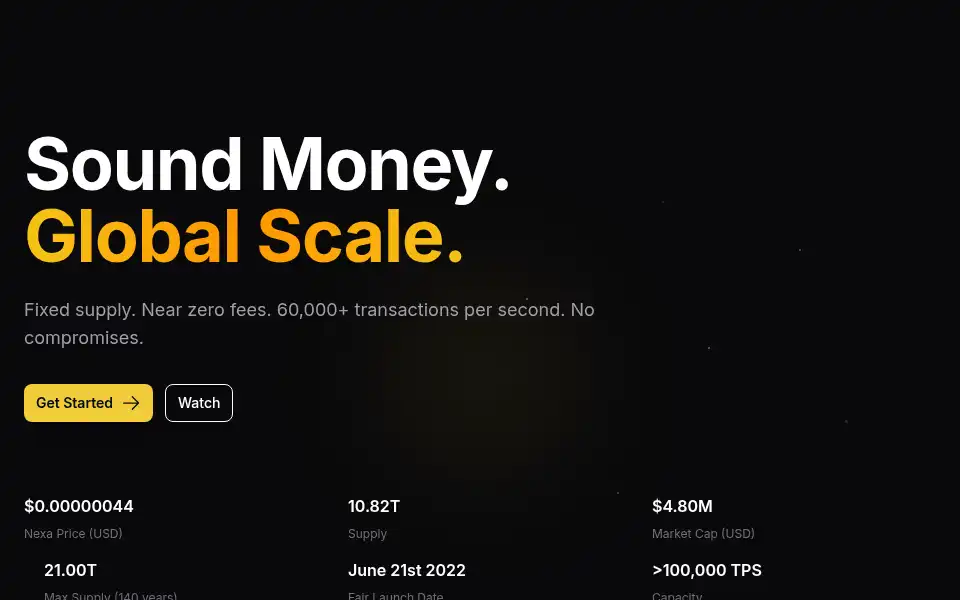 Screenshot of nexa.org