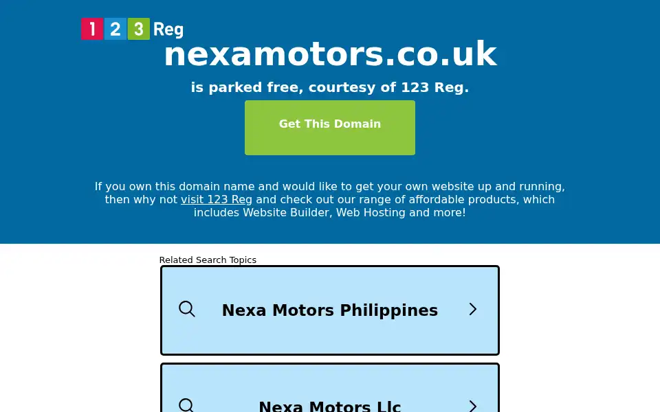 Screenshot of nexamotors.co.uk