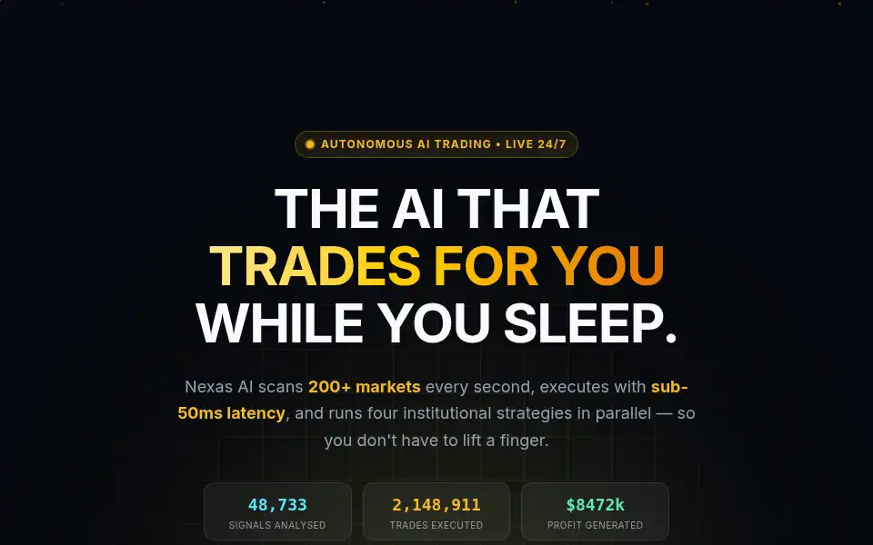Screenshot of nexastradingbot.com