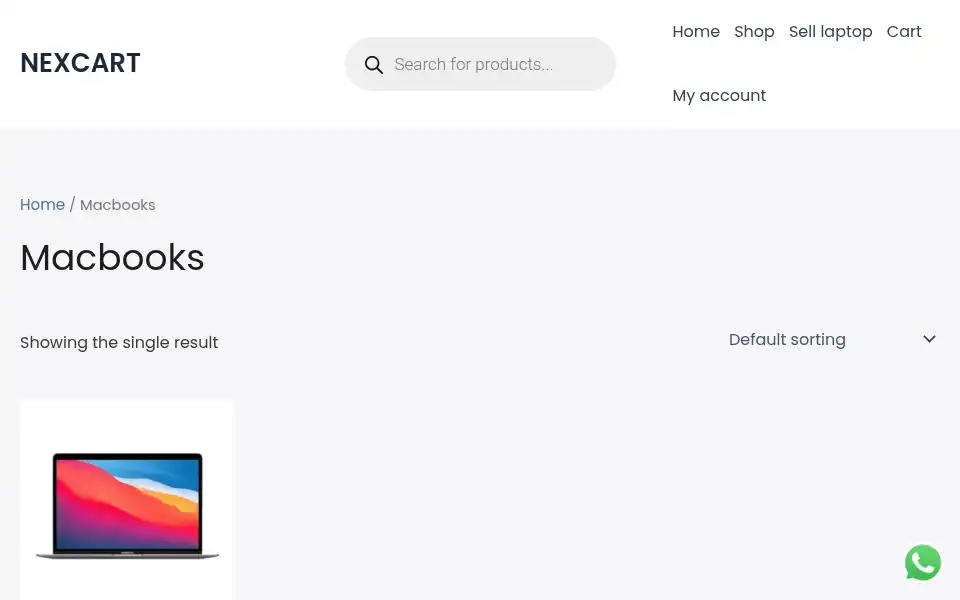 Screenshot of nexcart.in