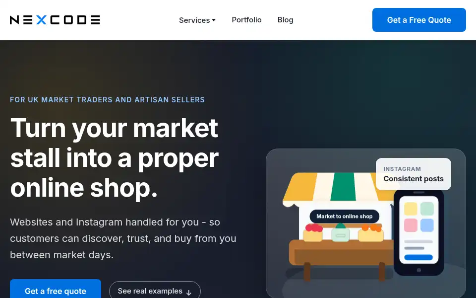 Screenshot of nexcode.co.uk