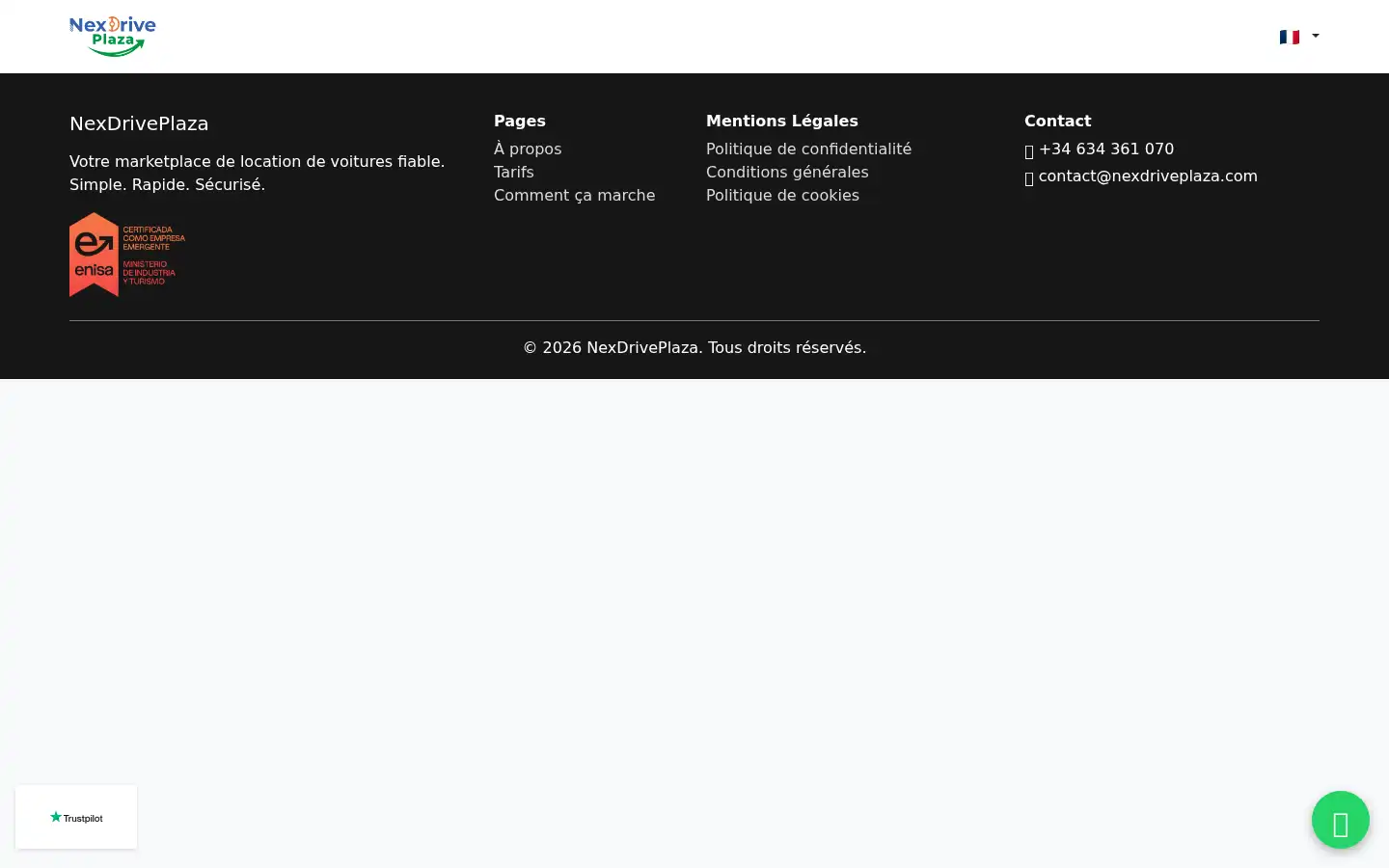 Screenshot of nexdriveplaza.com