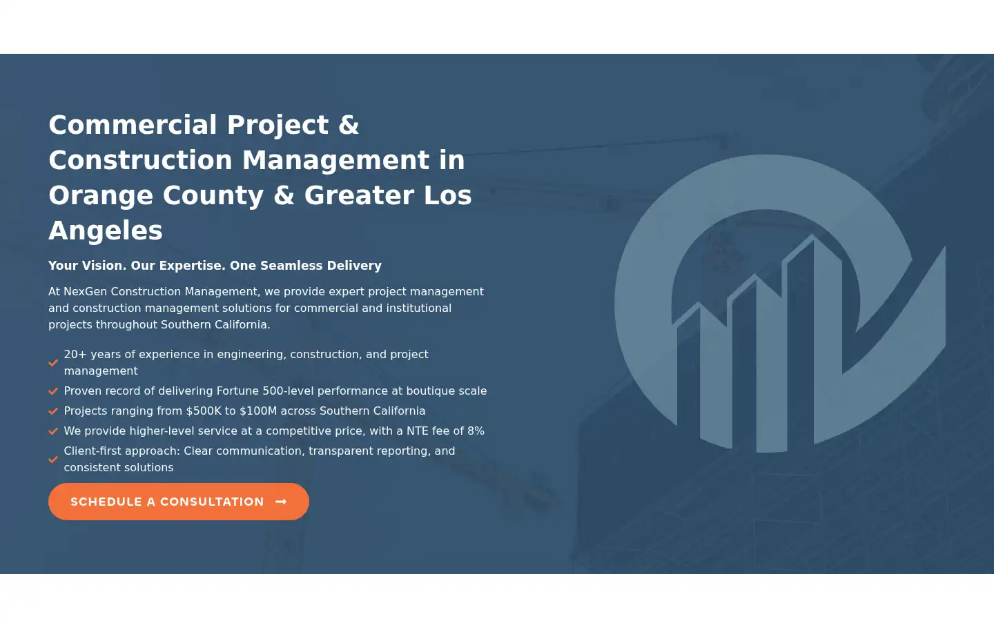 Screenshot of nexgenconstructionmanagement.com