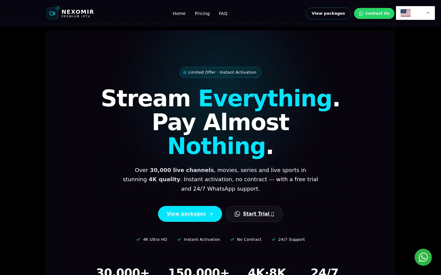 Screenshot of nexomir.com