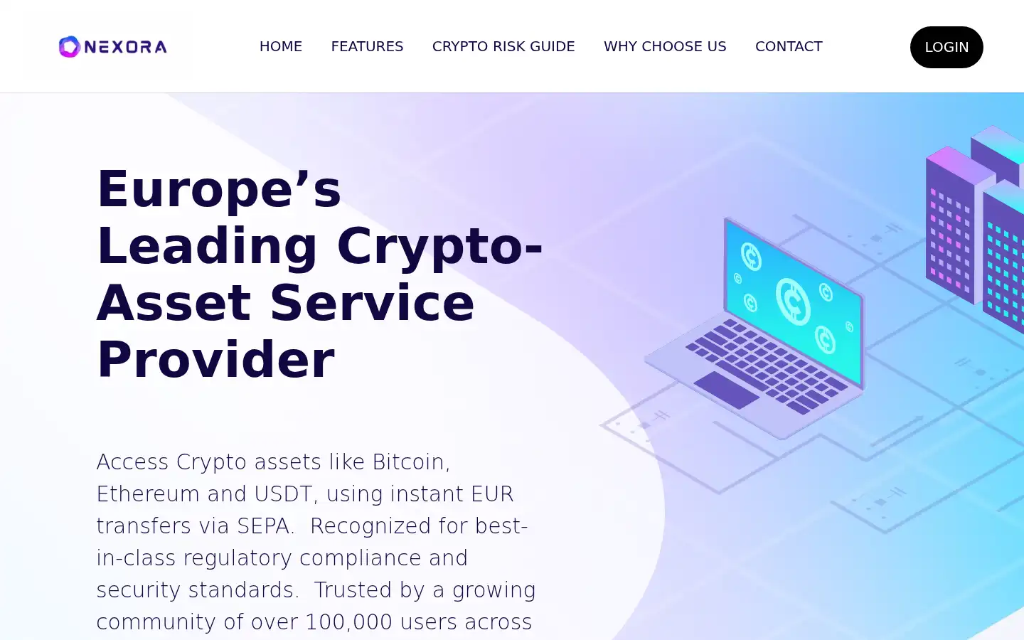 Screenshot of nexoraex.com