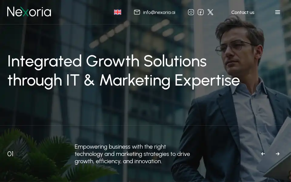 Screenshot of nexoria.ai