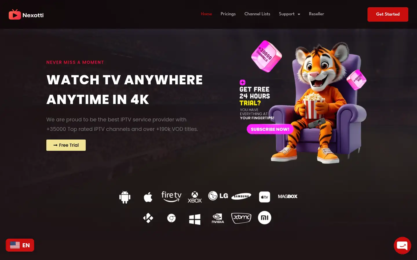 Screenshot of nexotti.com