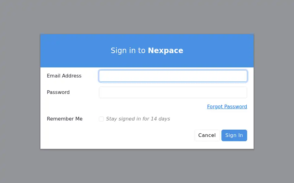 Screenshot of nexpace.nl