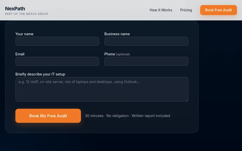 Screenshot of nexpath.co.uk